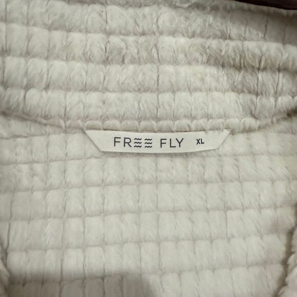 Free Fly Apparel Women's Gridback Fleece Snap Pullover Stone Size XL $148 - Picture 5 of 15